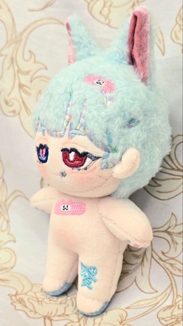 自作 無属性 ぬいぐるみ ぺたぺた絆創膏ネコ 15cm