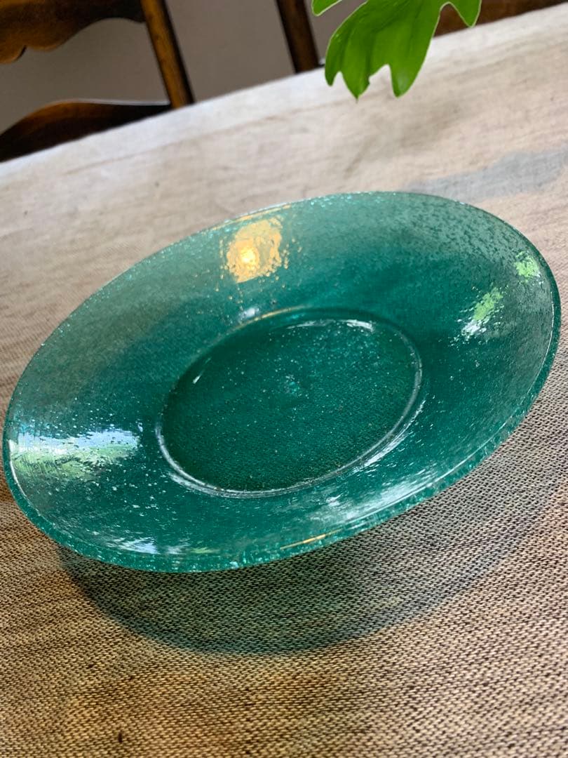 小谷晋三　倉敷ガラス　初期作品　気泡　吹きガラス　新品に近い美品　横山秀樹