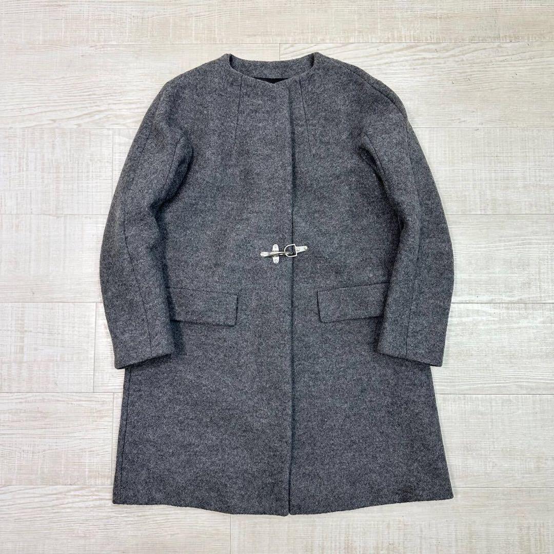 良品 DRIES VAN NOTEN チェスター ウール コート グレー 40