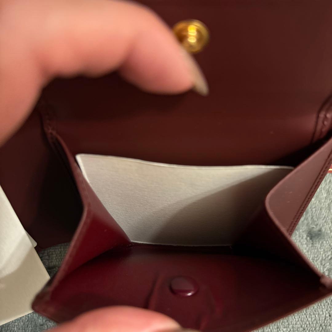 【超美品】Cartier バーガンディ 二つ折り財布