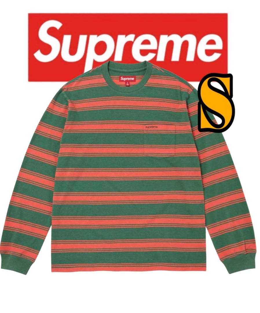 トップス Supreme Stripe Pocket L/S Top \