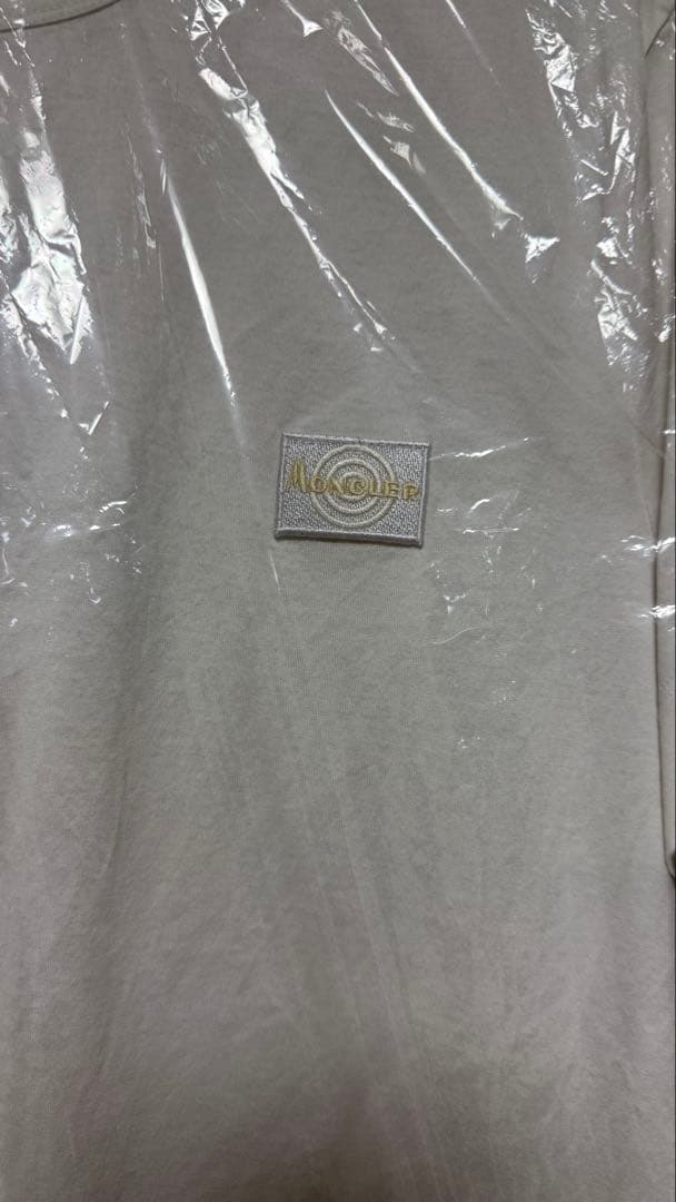 モンクレール　Moncler ホワイト Tシャツ 刺繍ロゴ