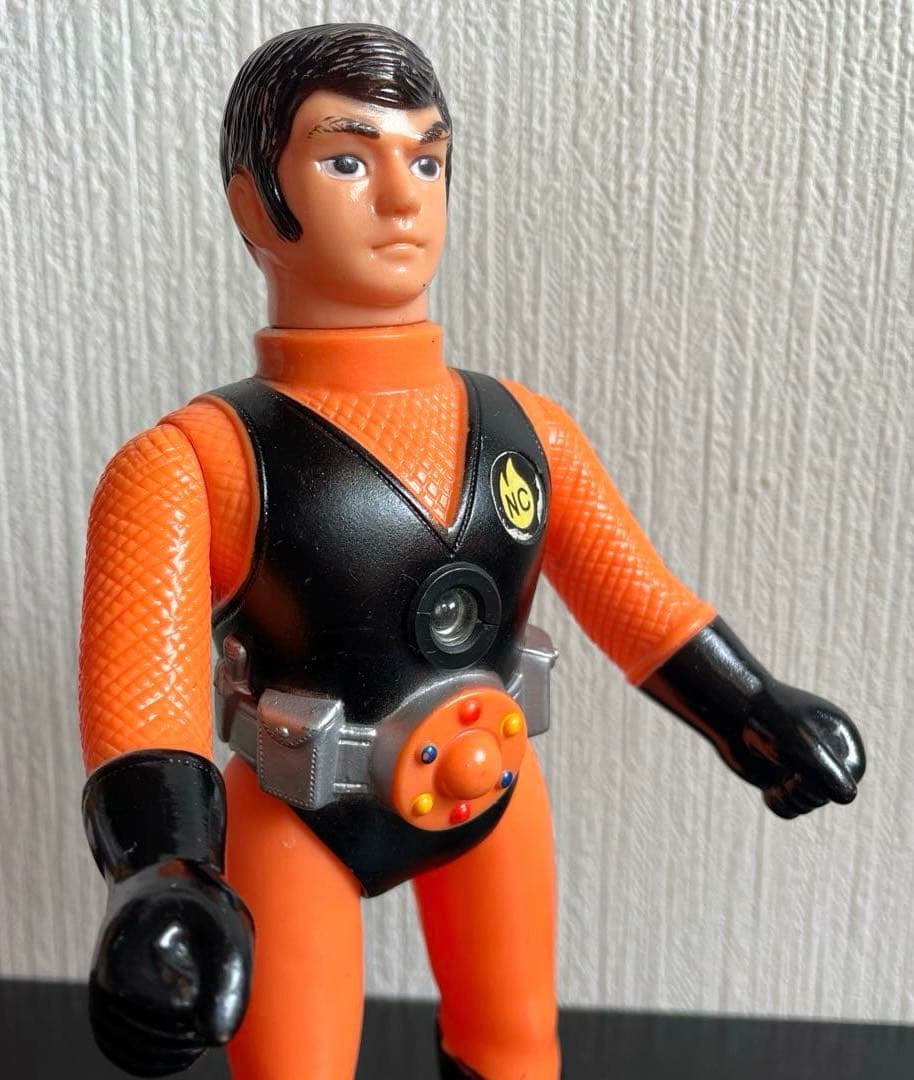 旧バンダイ　忍者キャプター　雷忍　スタンダードサイズ　面取れソフビ　面無し