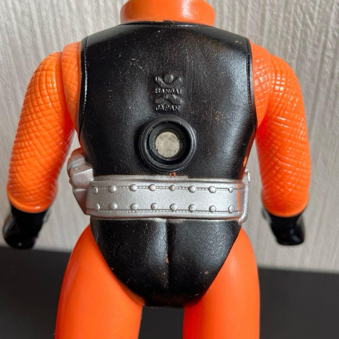 旧バンダイ　忍者キャプター　雷忍　スタンダードサイズ　面取れソフビ　面無し