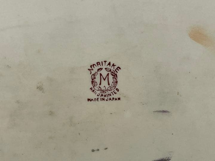 オールドノリタケ デコレディ ハンドル付 トレイ型 絵皿 アールデコ ラスター彩