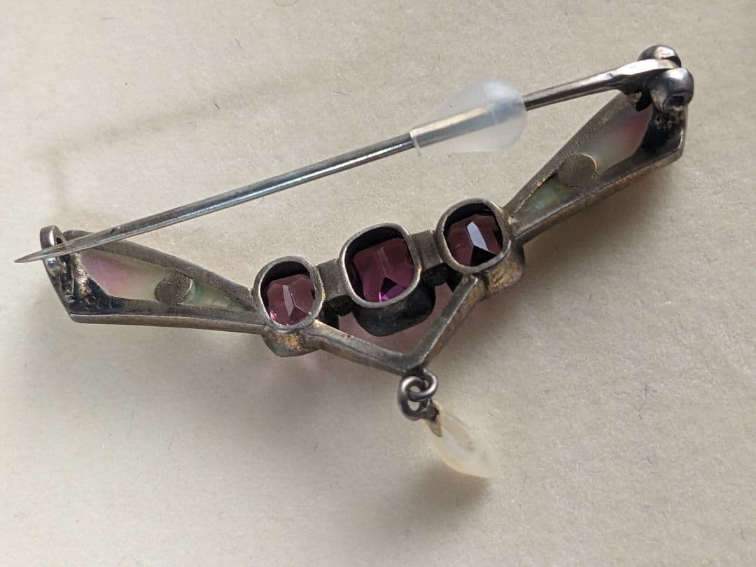 アンティーク　プリカジュールエナメル　アール・ヌーヴォー　ブローチ　お値下げ中