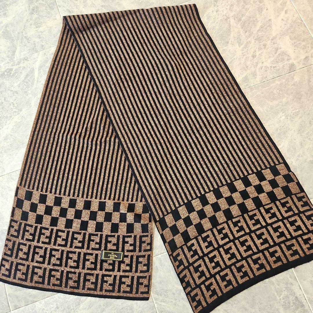 FENDI ストライプデザイン マフラー