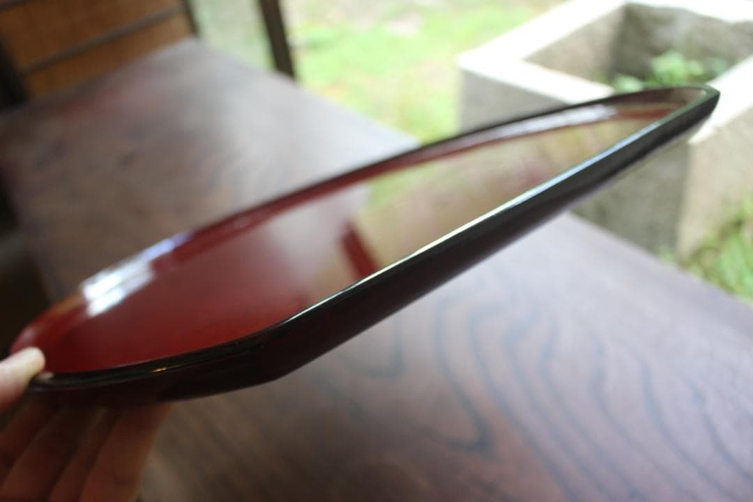 専用！極上朱漆の美しい後藤塗の半月盆4点（検輪島塗半月膳お盆