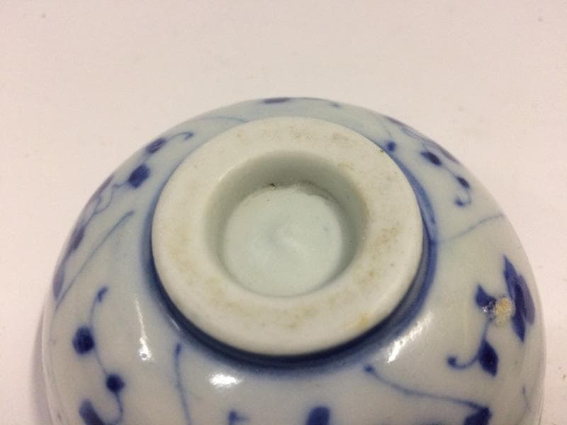 ★大正~昭和初期★　染付ナズナ文小碗　2個組