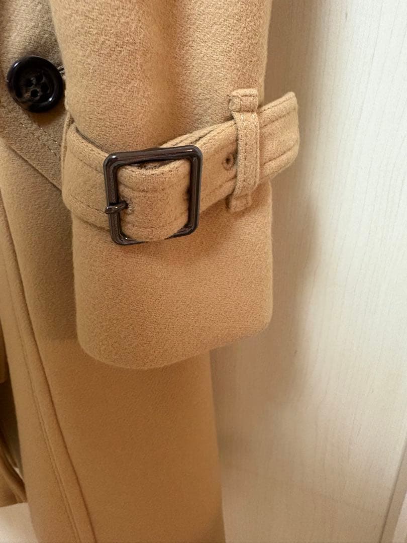 【美品】バーバリーブルーレーベル アンゴラフォックスファー ロングコート38