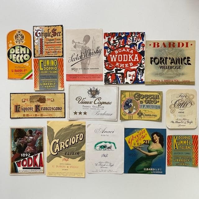 アンティーク 洋酒ラベル 1811年-1892年 54枚SET