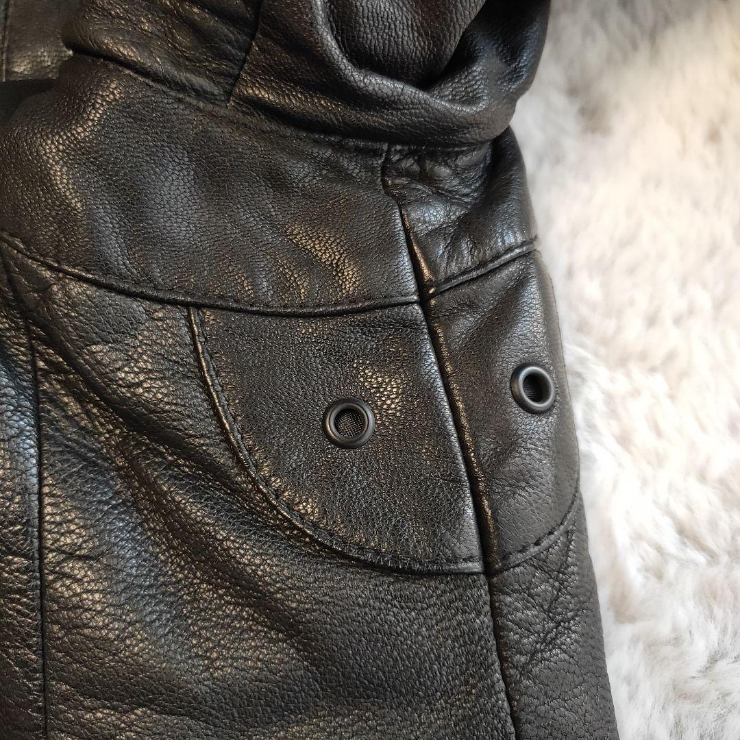 ユナイテッドアローズ ラムレザー ライダースジャケット L 短丈 リブ