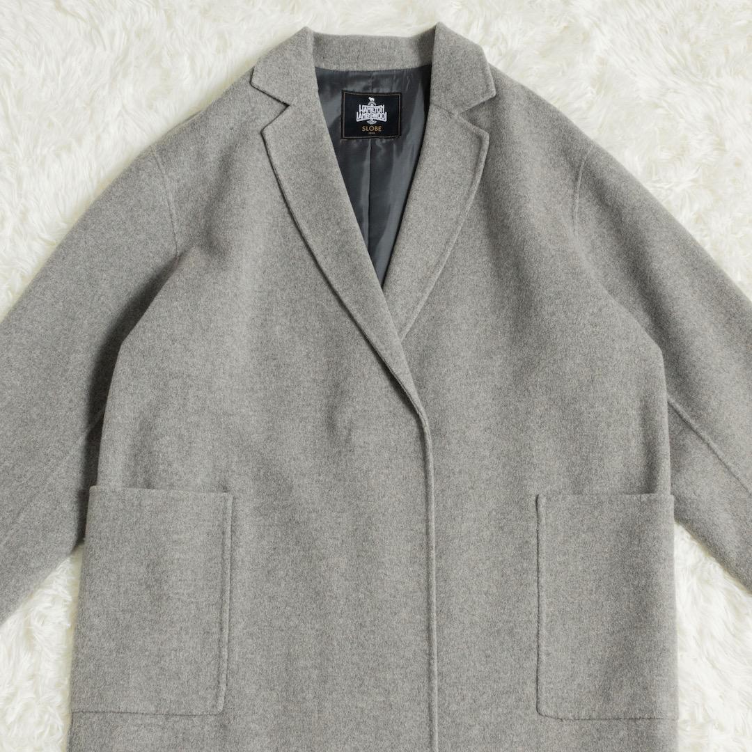 美品 SLOBE IENA HAMILTONダブルフェイスロングチェスターコート