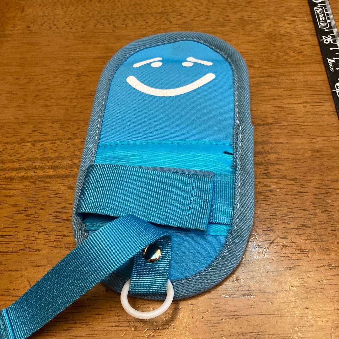 ミスターフレンドリー　ネオプレン伸縮素材　ボトルケース　スマホにも　水色　青木
