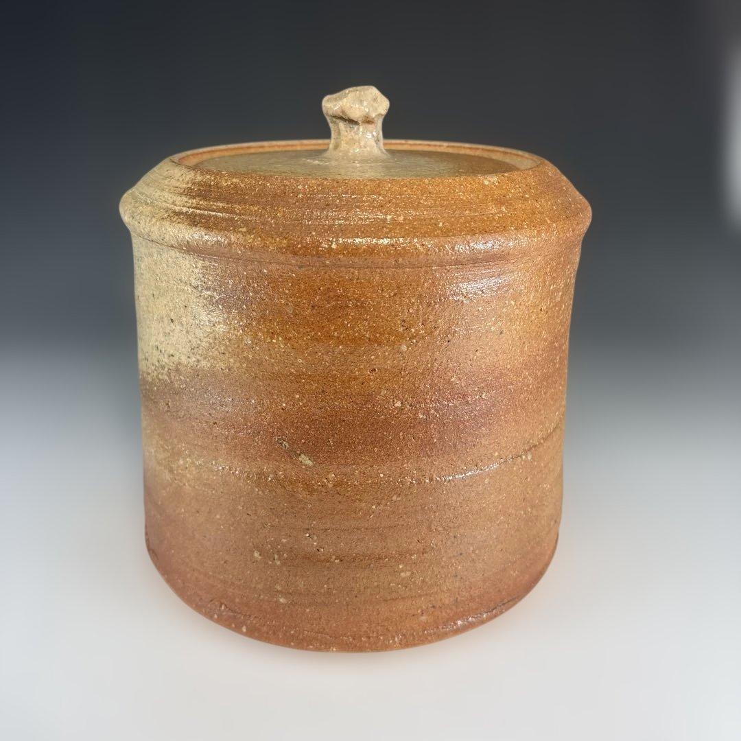 【茶道具】加藤孝三造　利休信楽写水指（共箱）塗蓋付★送料込★