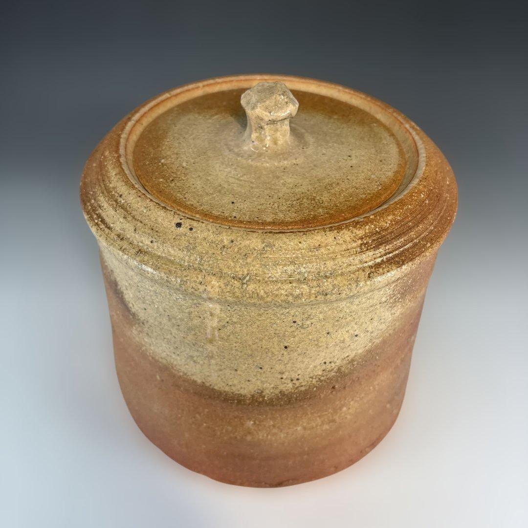 【茶道具】加藤孝三造　利休信楽写水指（共箱）塗蓋付★送料込★