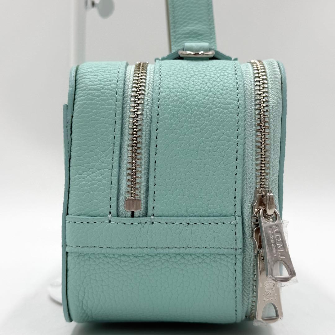 【美品】ADMJ ショルダーバッグ スワロフスキー モーツァルト ミントグリーン