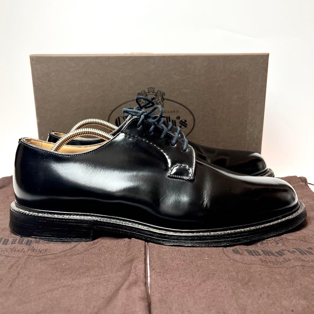 箱・保存袋付き/27cm相当/極美品✨チャーチ シャノン プレーントゥ ブラック