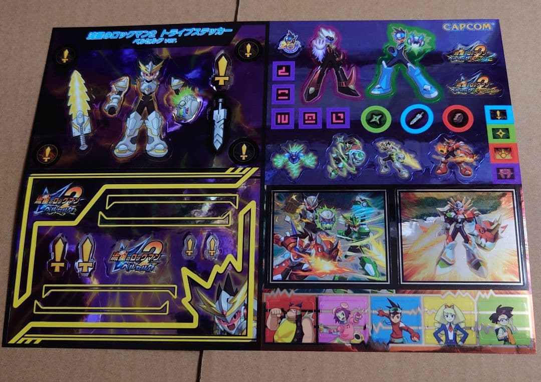 流星のロックマン　クリアファイルステッカーうちわセット　当時物　希少