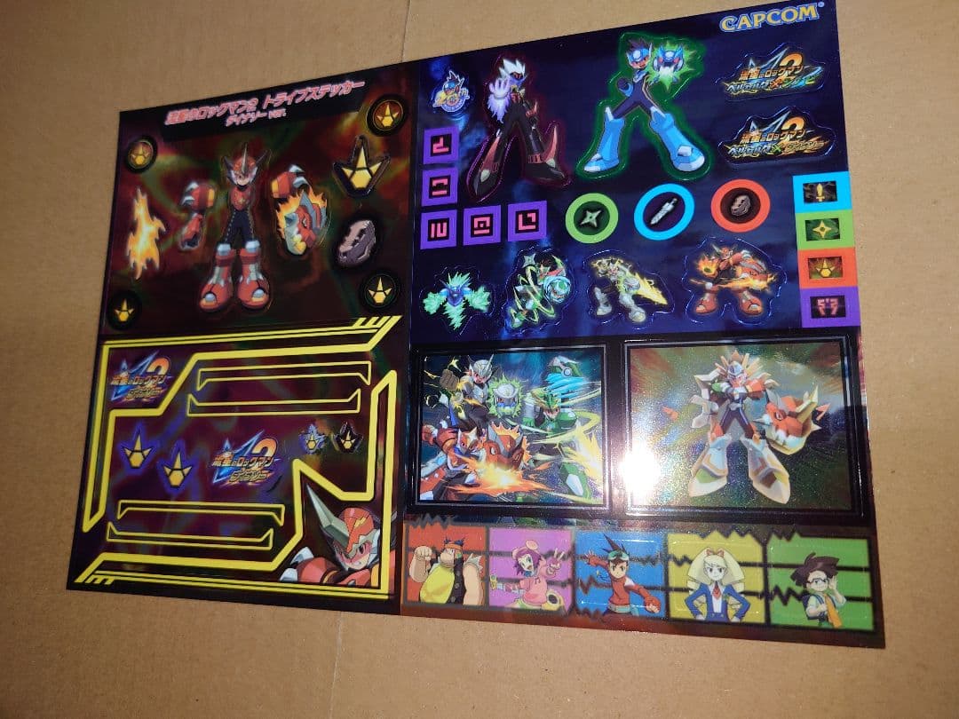 流星のロックマン　クリアファイルステッカーうちわセット　当時物　希少