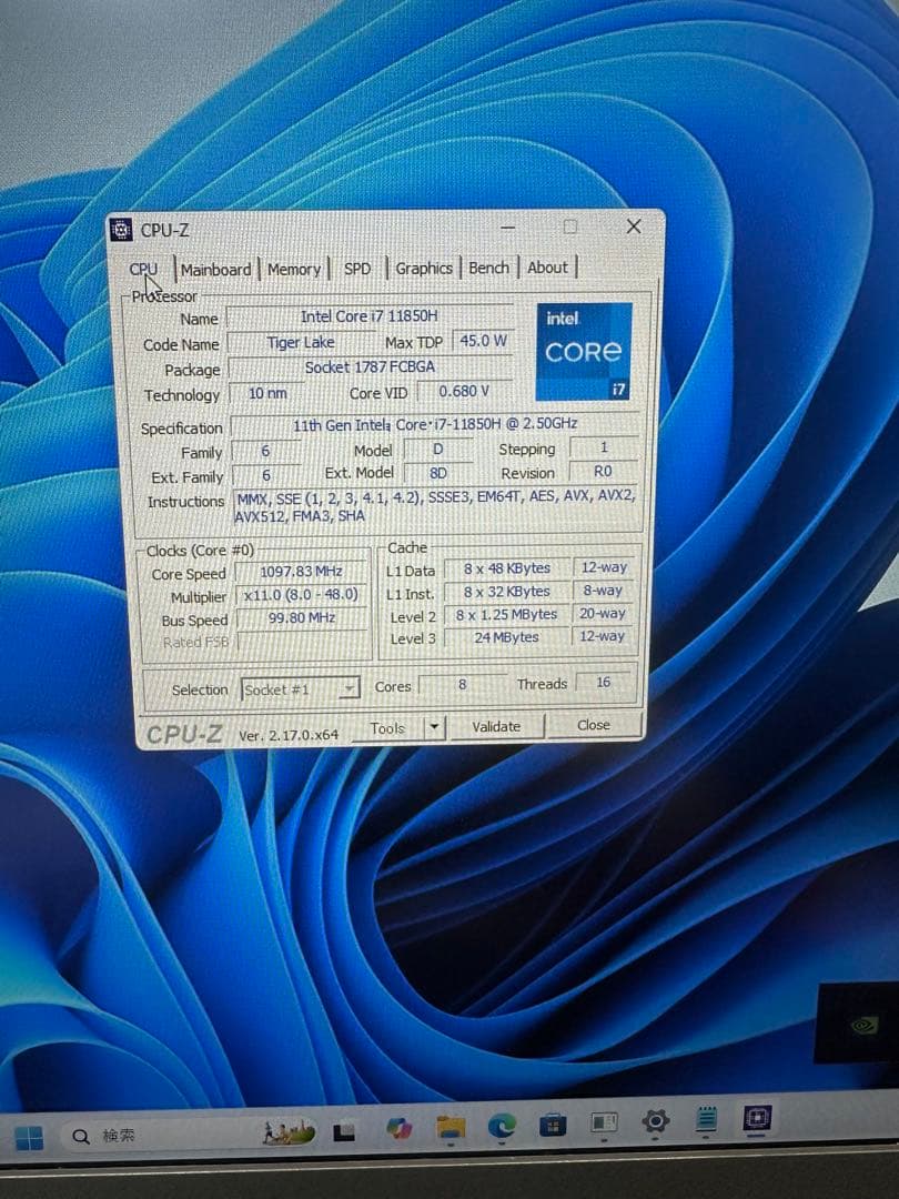 Windowsノート本体 Dell Precision 7760 i7-11850H T1200 64GB