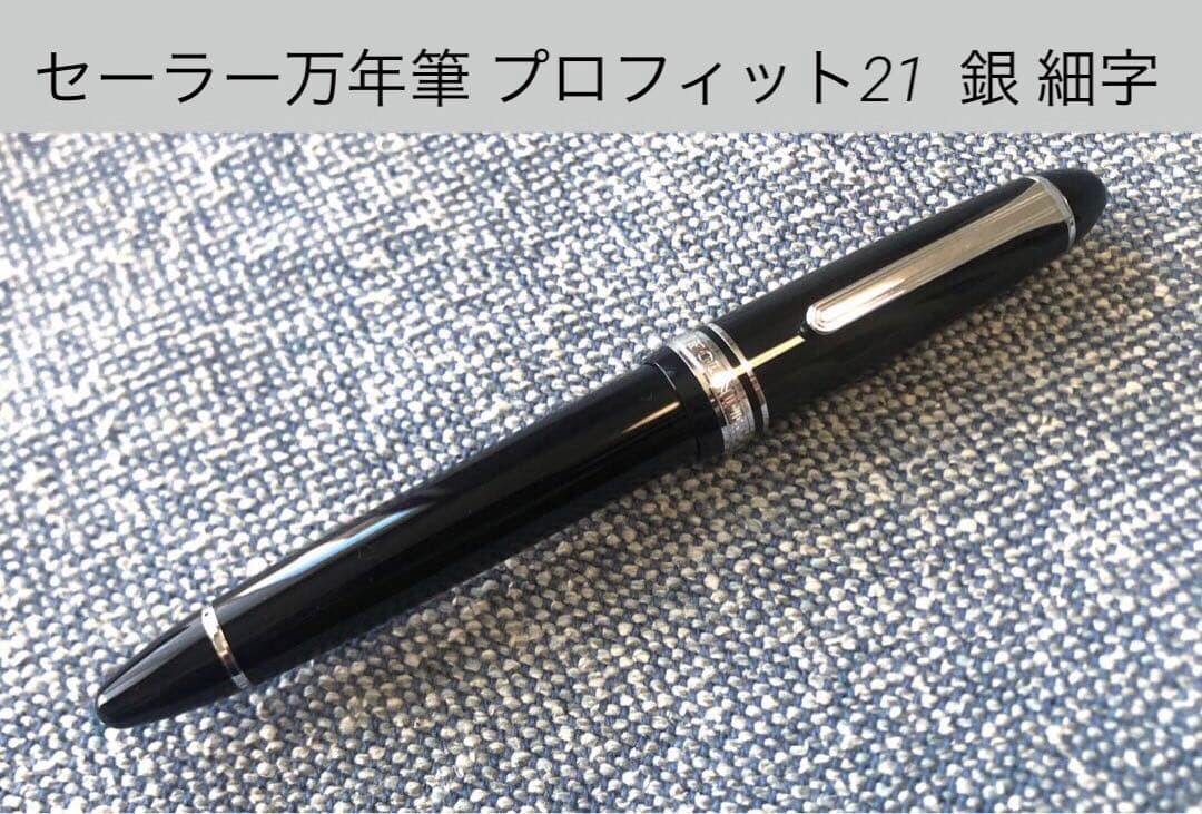 SAILOR セーラー 万年筆 プロフィット21 銀 細字 21Kニブ