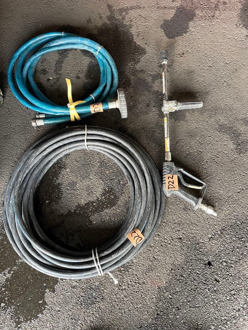 ツルミポンプ 高圧洗浄機 ガン　ホース付 HPJ-5ESM 稼働時間704時間