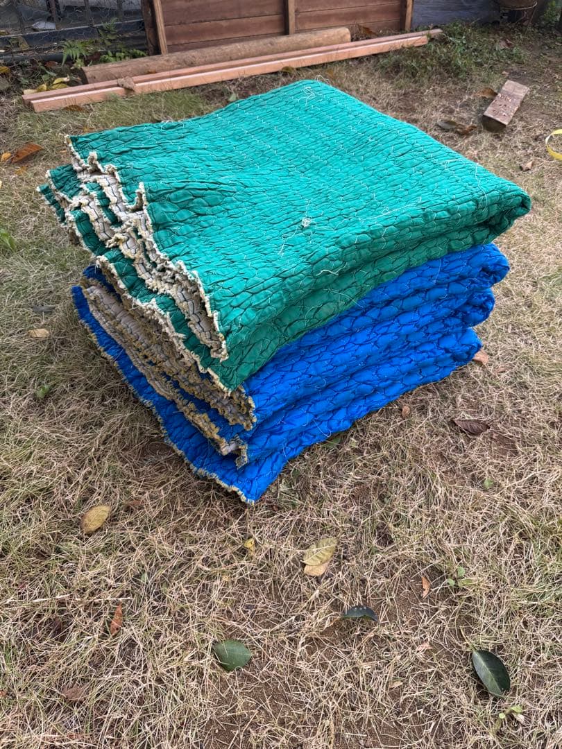 フィットカバーキルティング 引越し資材中古4 枚セット ジャバラ 養生 ②