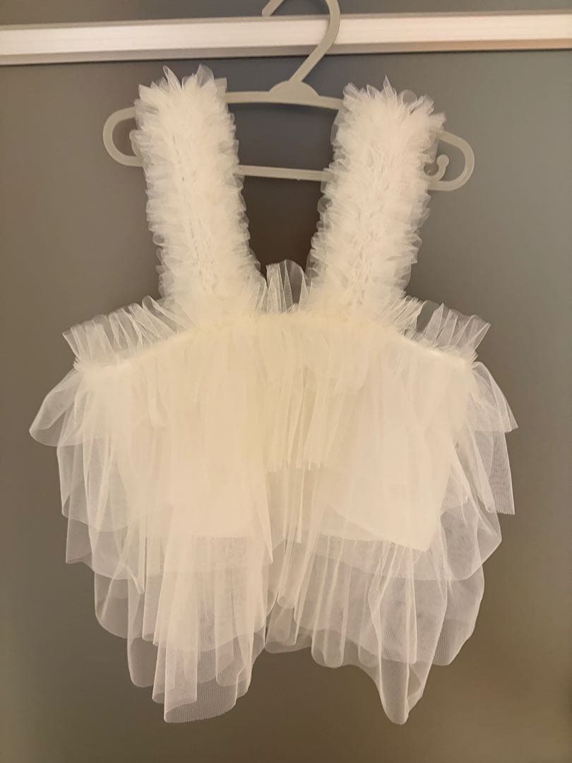 【美品】90サイズ　即日発送★七五三チュール被布　ホワイト