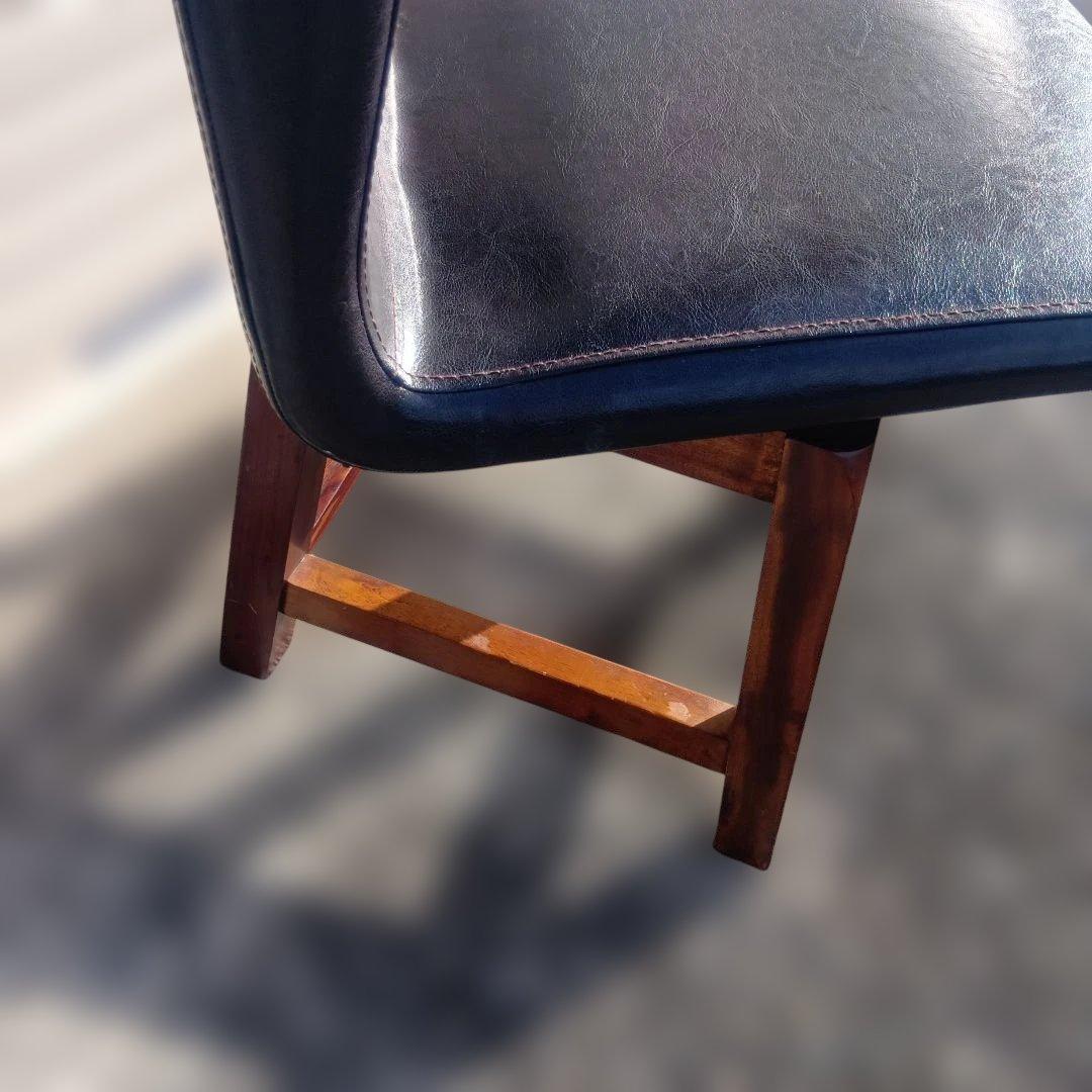 ヴィンテージ MORISHIGE PUレザー アンティーク回転チェア③