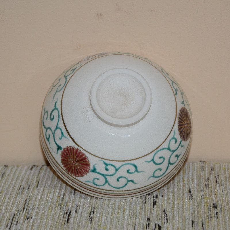 茶道具　数茶碗　菊唐草天目型茶碗　10客　田中香泉　中古品　送料込み