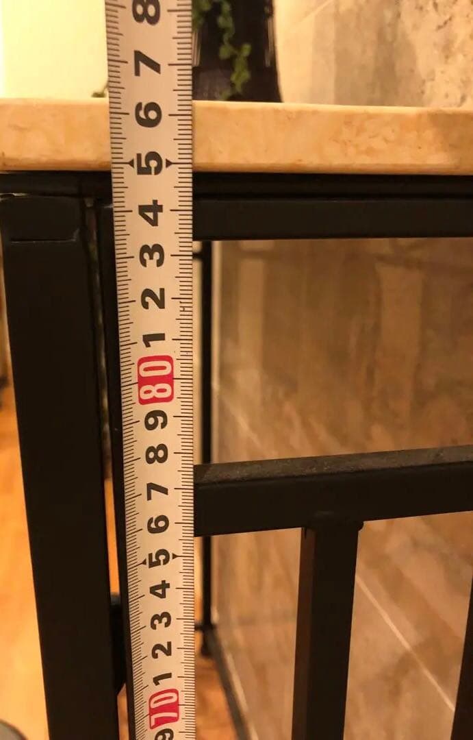 輸入家具アイアンコンソール　サイドテーブル　大理石