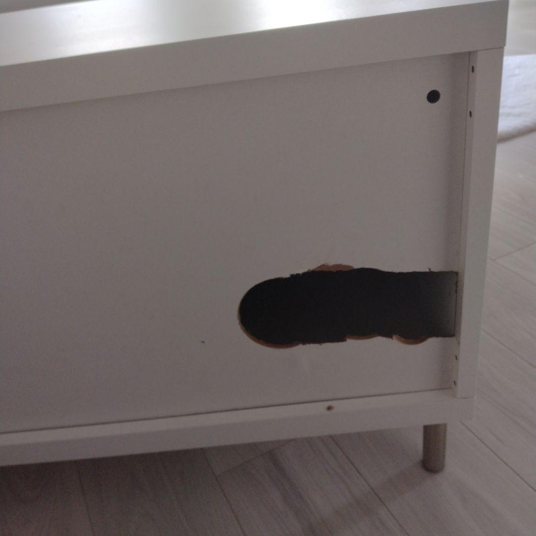 【引取り値引き】IKEA ベストー ホワイト, 120x40x38 脚10cm