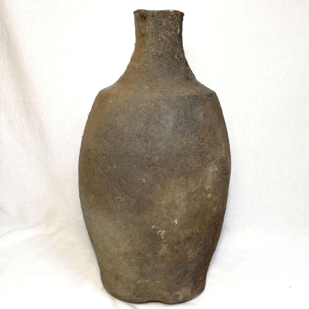 今成研二 備前焼 窯変大花入 高さ48cm 花器 置物 フラワーベース 花瓶