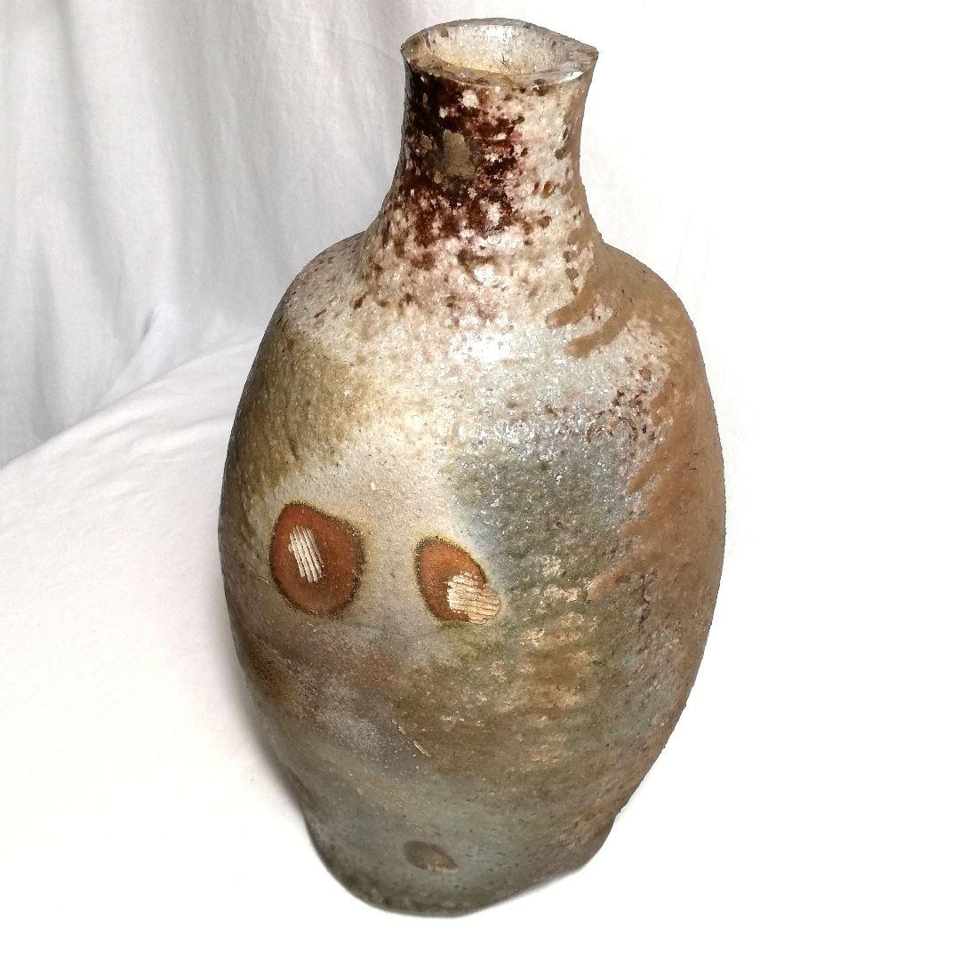 今成研二 備前焼 窯変大花入 高さ48cm 花器 置物 フラワーベース 花瓶