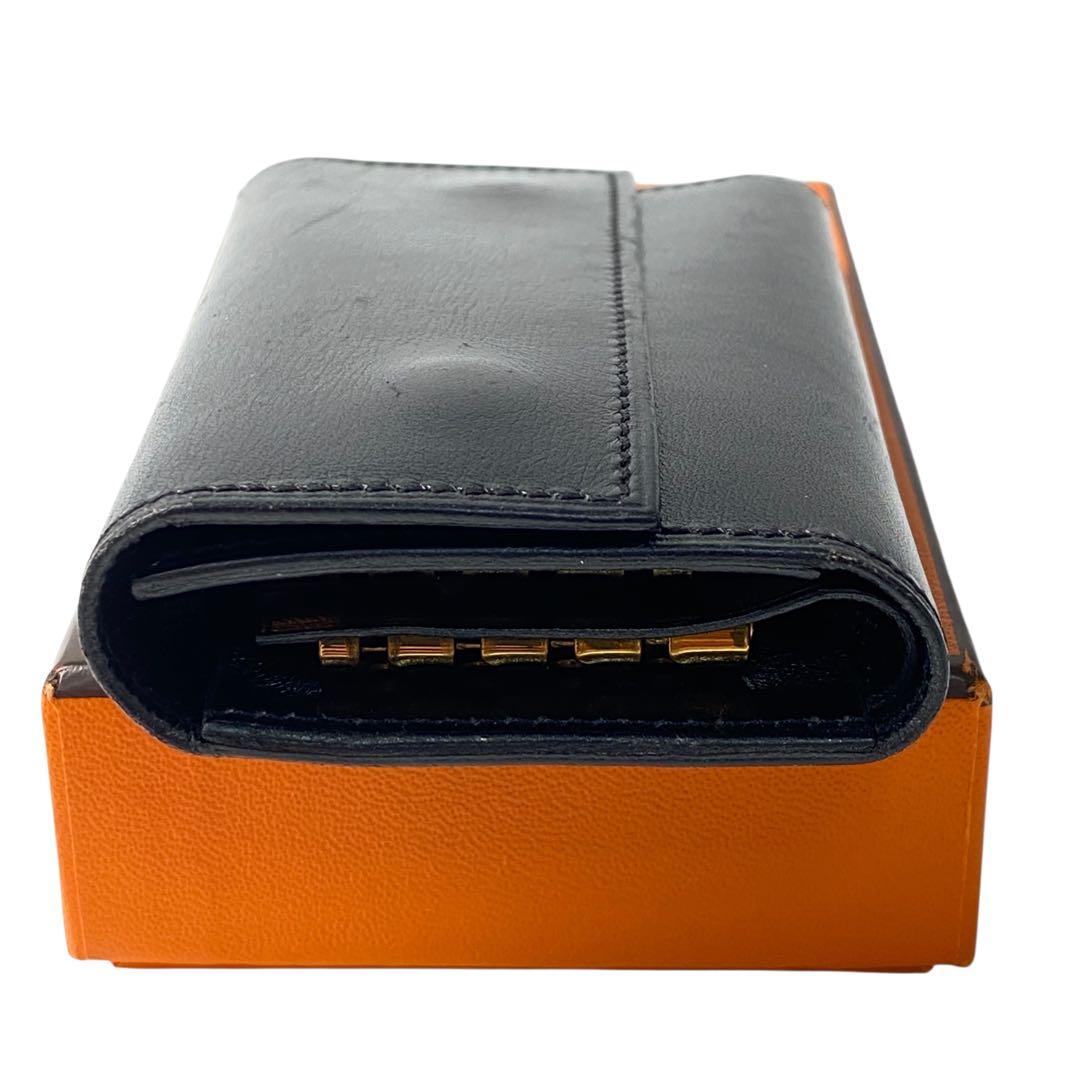 [入手困難] エルメス HERMES ボックスカーフ 8連 キーケース ブラック