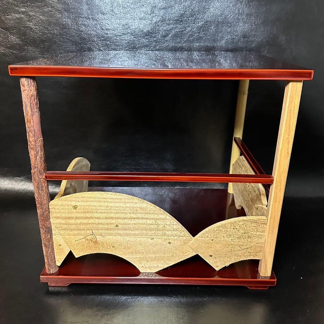 ★茶道具！鵬雲斎好写 寿扇棚！紙箱付！★