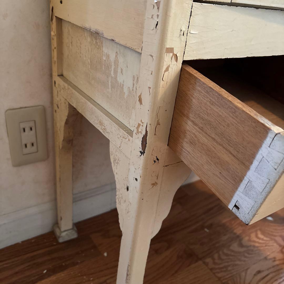 アンティーク　木製医療棚