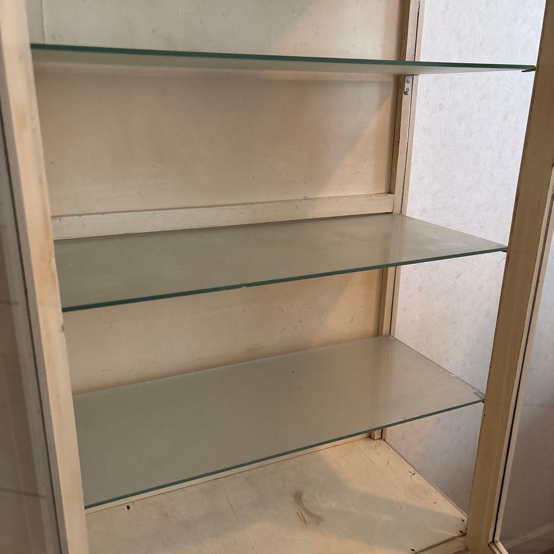 アンティーク　木製医療棚