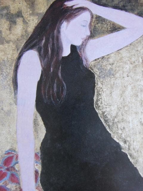 鈴木美江、【想】、希少な額装用画集より、新品額装付、状態良好