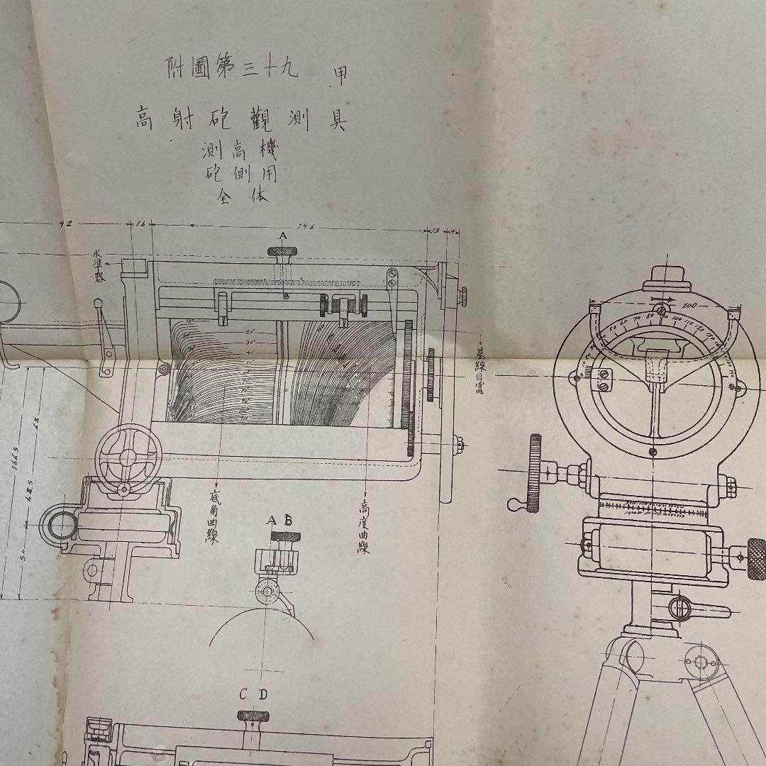 射撃学教程 射撃要具 付図 第十九版 昭和10年 【部外秘】陸軍砲兵中尉 戦争