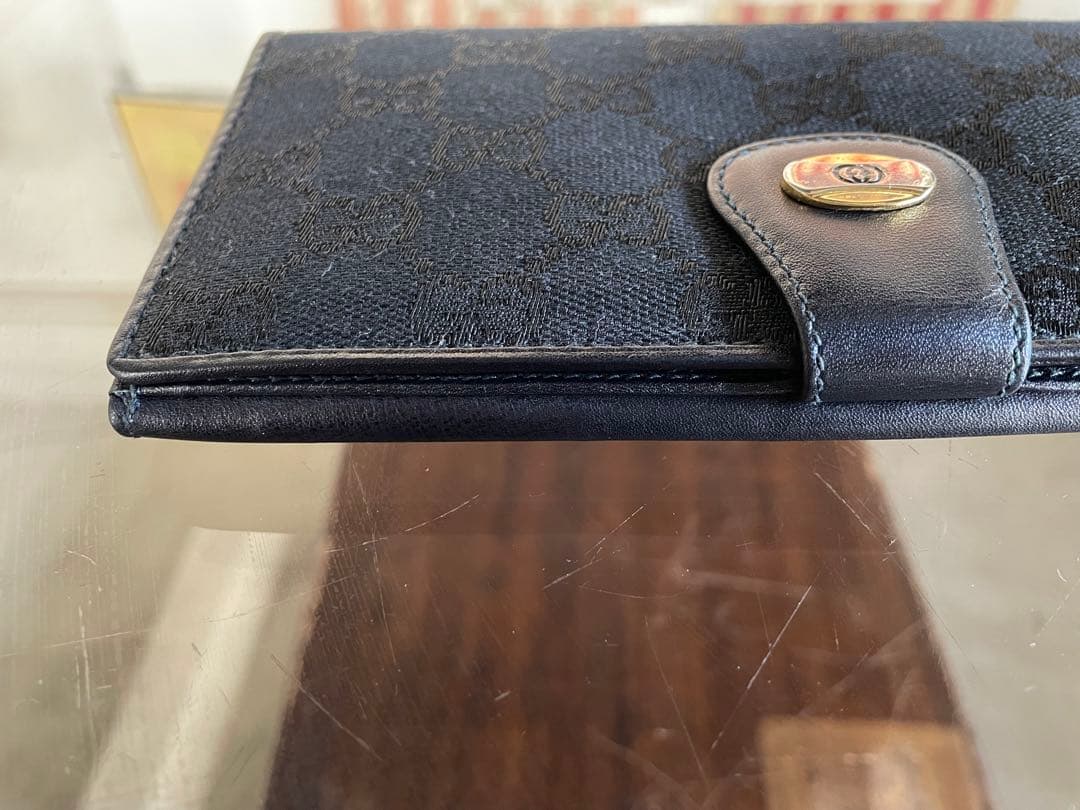 1980s oldgucci オールドグッチ　ブラック　長財布