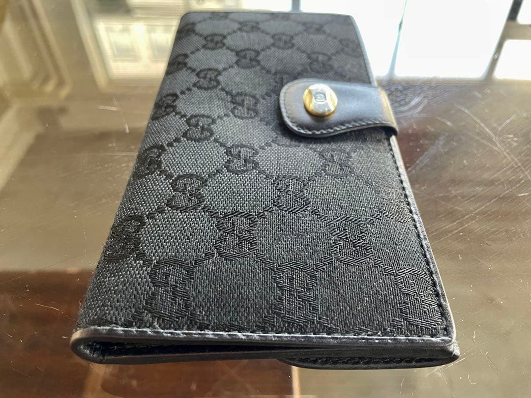 1980s oldgucci オールドグッチ　ブラック　長財布