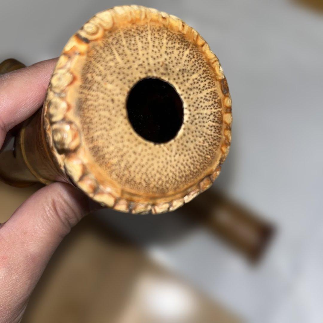 琴古流 尺八 竹治 二分割 1尺9寸 バチ型 唄口 美品