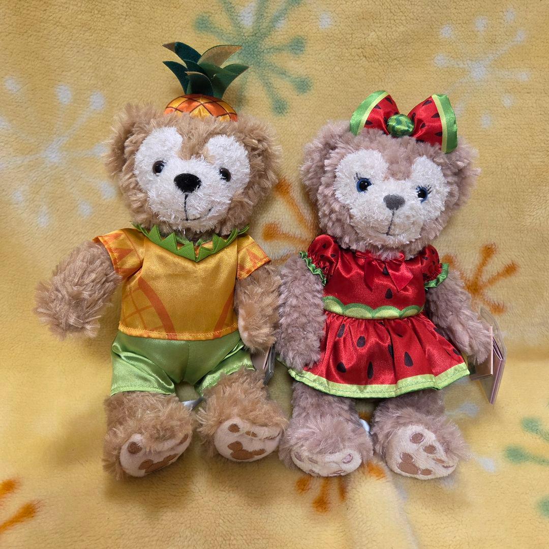 香港ディズニーランド　　ダッフィー　シェリーメイ　フルーツサマー　ぬいぐるみ