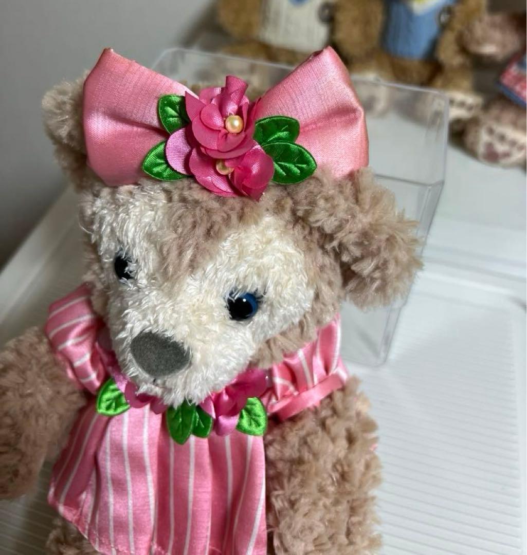 ダッフィー、シェリーメイぬいぐるみ、ぬいぐるみネックストラップセッ（スプリング）