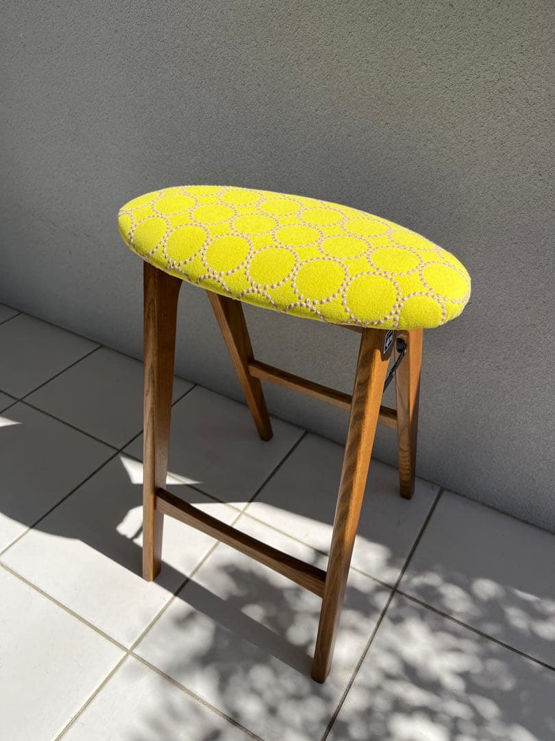 ミナペルホネン タンバリン dop イエロー 折りたたみ式 ハイスツール