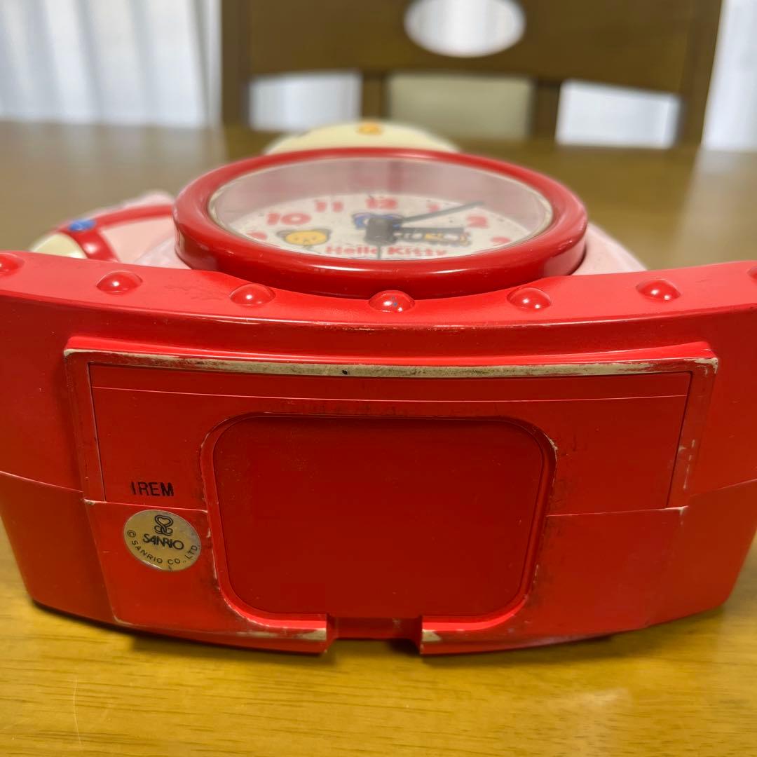 【HELLO KITTY】キティの声　おしゃべり目覚まし時計木馬キティ当時物希少