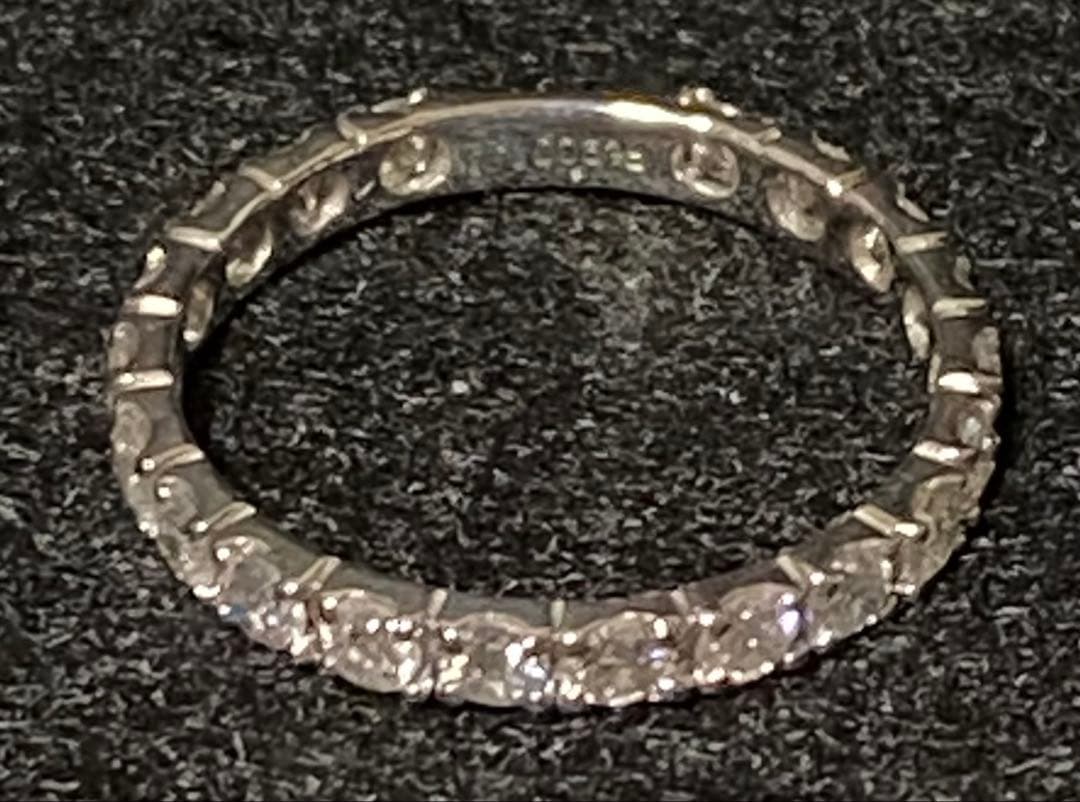 天然ダイヤモンド プラチナ フルエタニティリング pt900