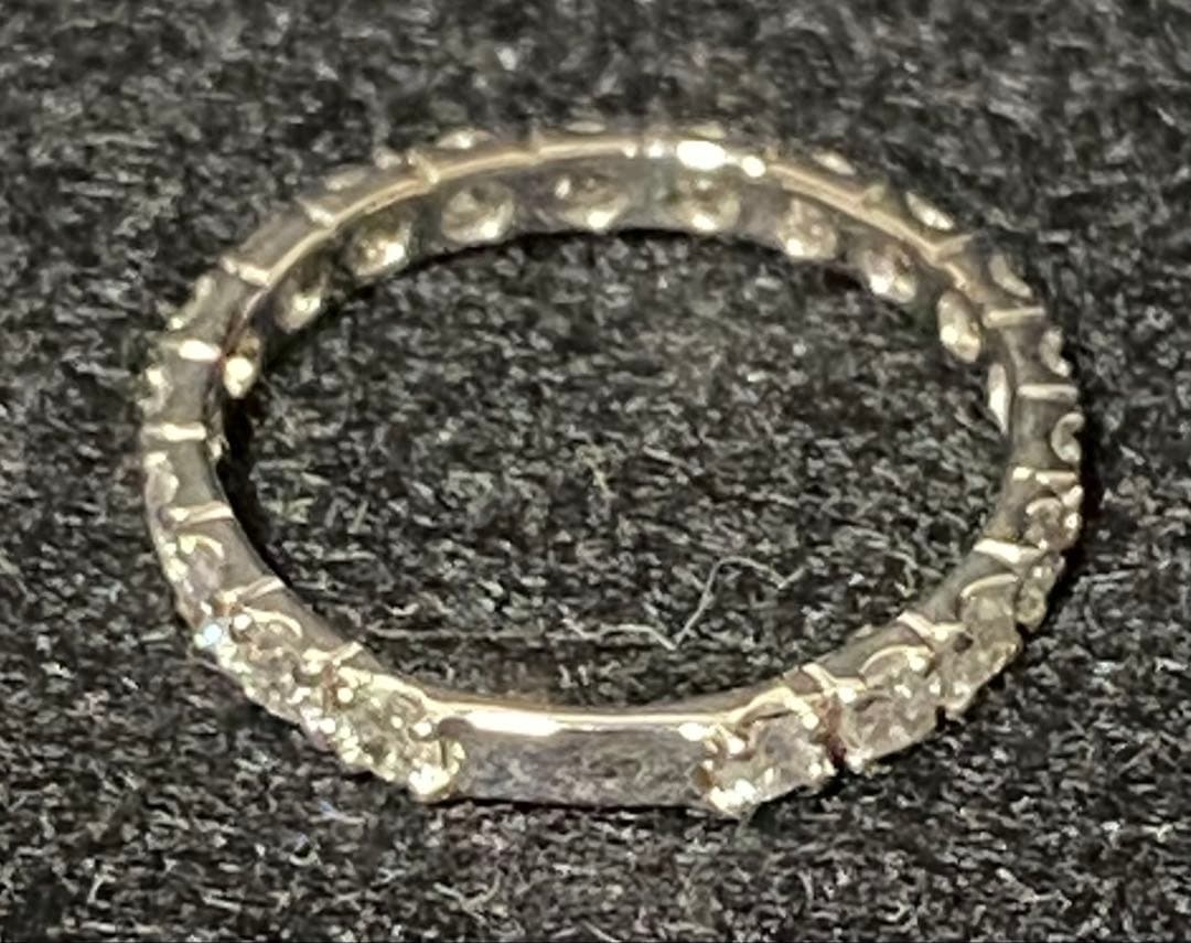 天然ダイヤモンド プラチナ フルエタニティリング pt900